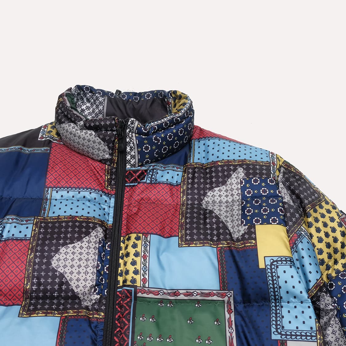 patchwork print puffer 상품이미지3
