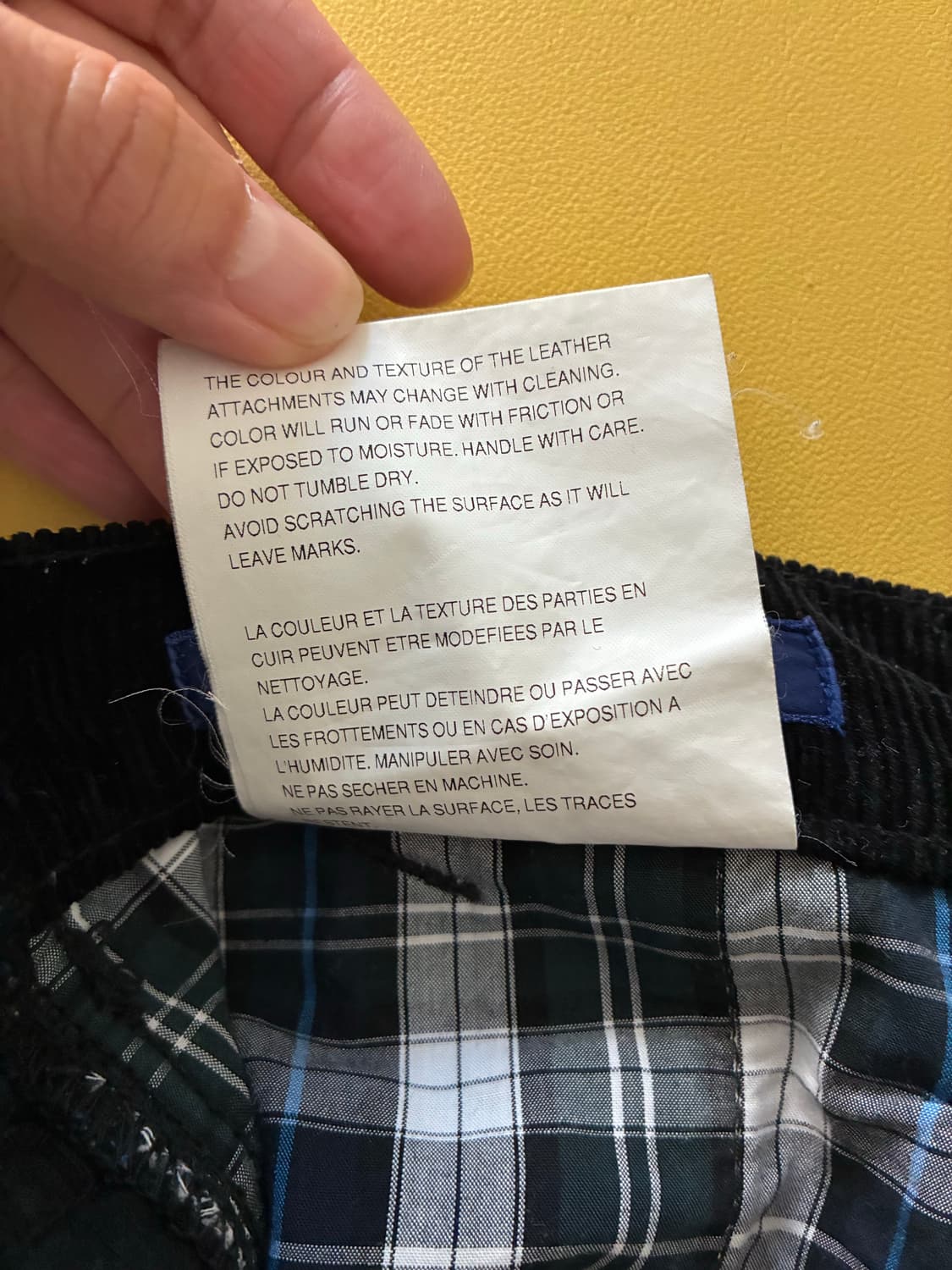 준야 와타나베 꼼데가르송 맨 코듀로이 팬츠 블랙 상품이미지7