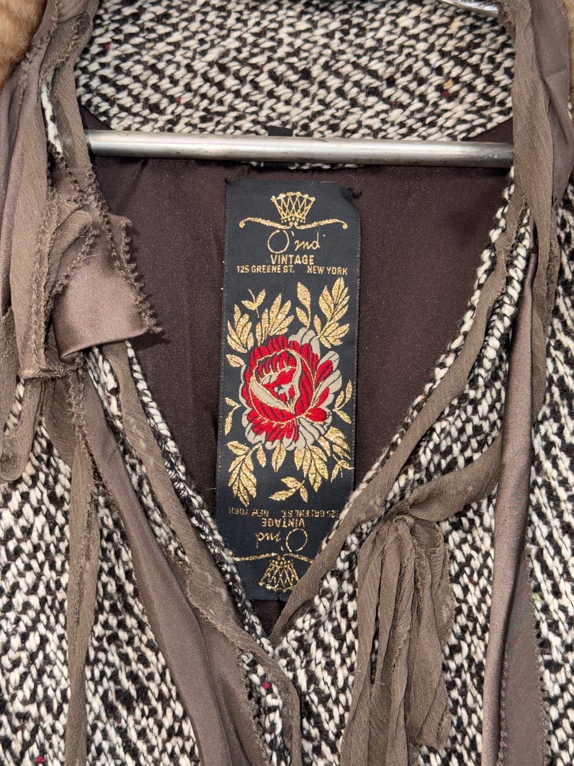 O’2ND brown mink fur silk detail coat 상품이미지4