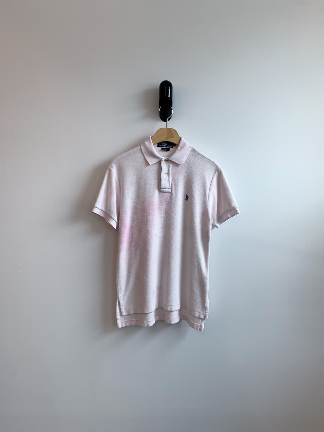 여성 95 폴로 랄프로렌 타이다이 핑크 테리 반팔 상품이미지1