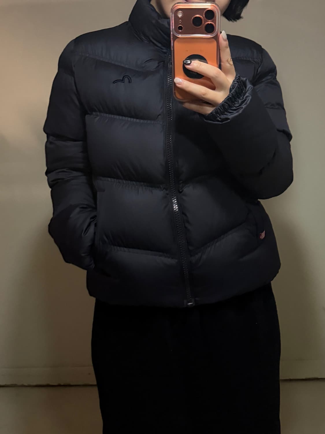 빈티지 에비수 네이비 구스다운 숏패딩  상품이미지4