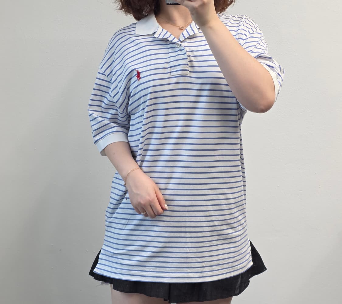 [프립]M/폴로 랄프로렌 스트라이프 반팔 카라티 상품이미지2