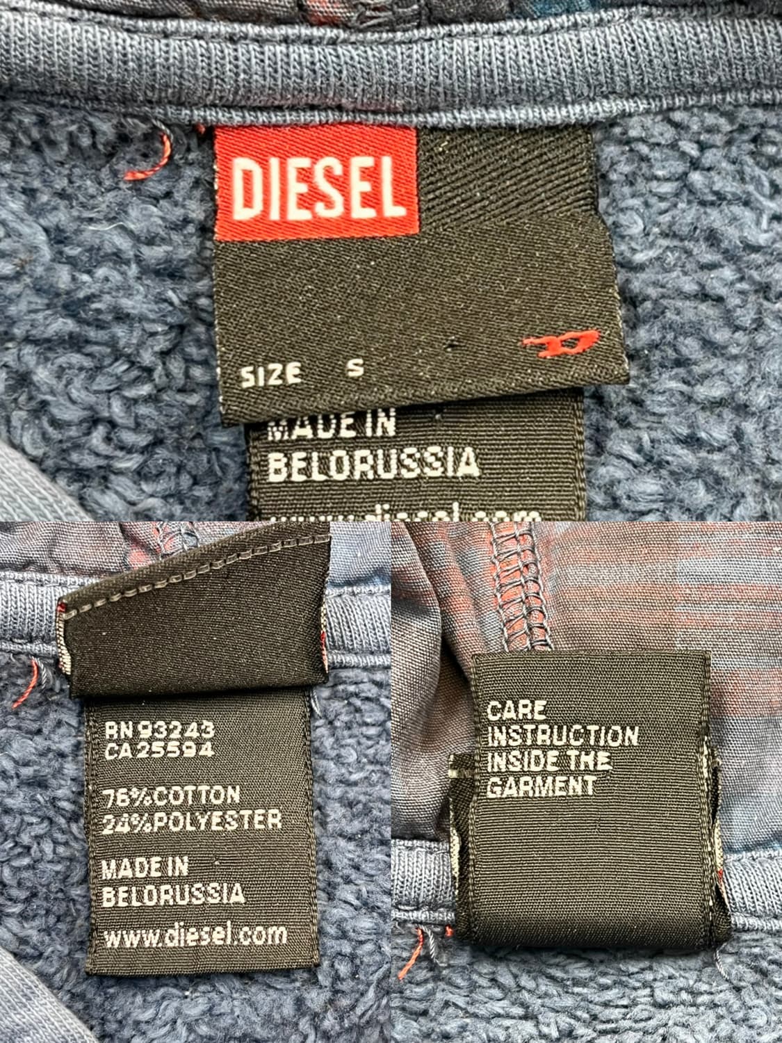 디젤 쉐르파 라인 보로 후드집업 상품이미지7