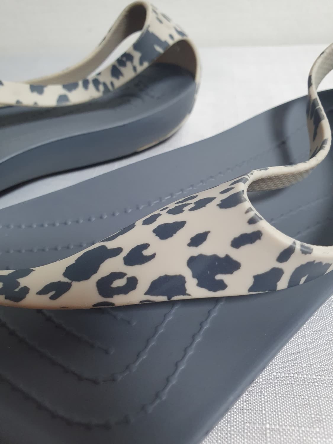 240mm 크록스 쪼리 섹시 레오파드 프린트 플립플랍 상품이미지8