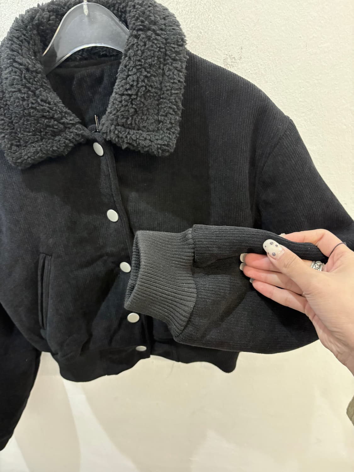 Corduroy fleece crop jacket 상품이미지4