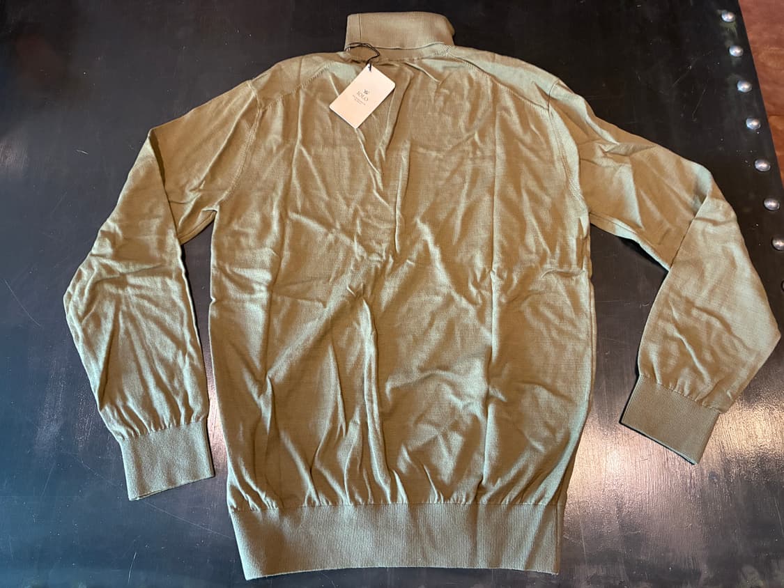 XXL) IOLO 이올로 수피마 코튼 터틀넥 니트 올리브 상품이미지2