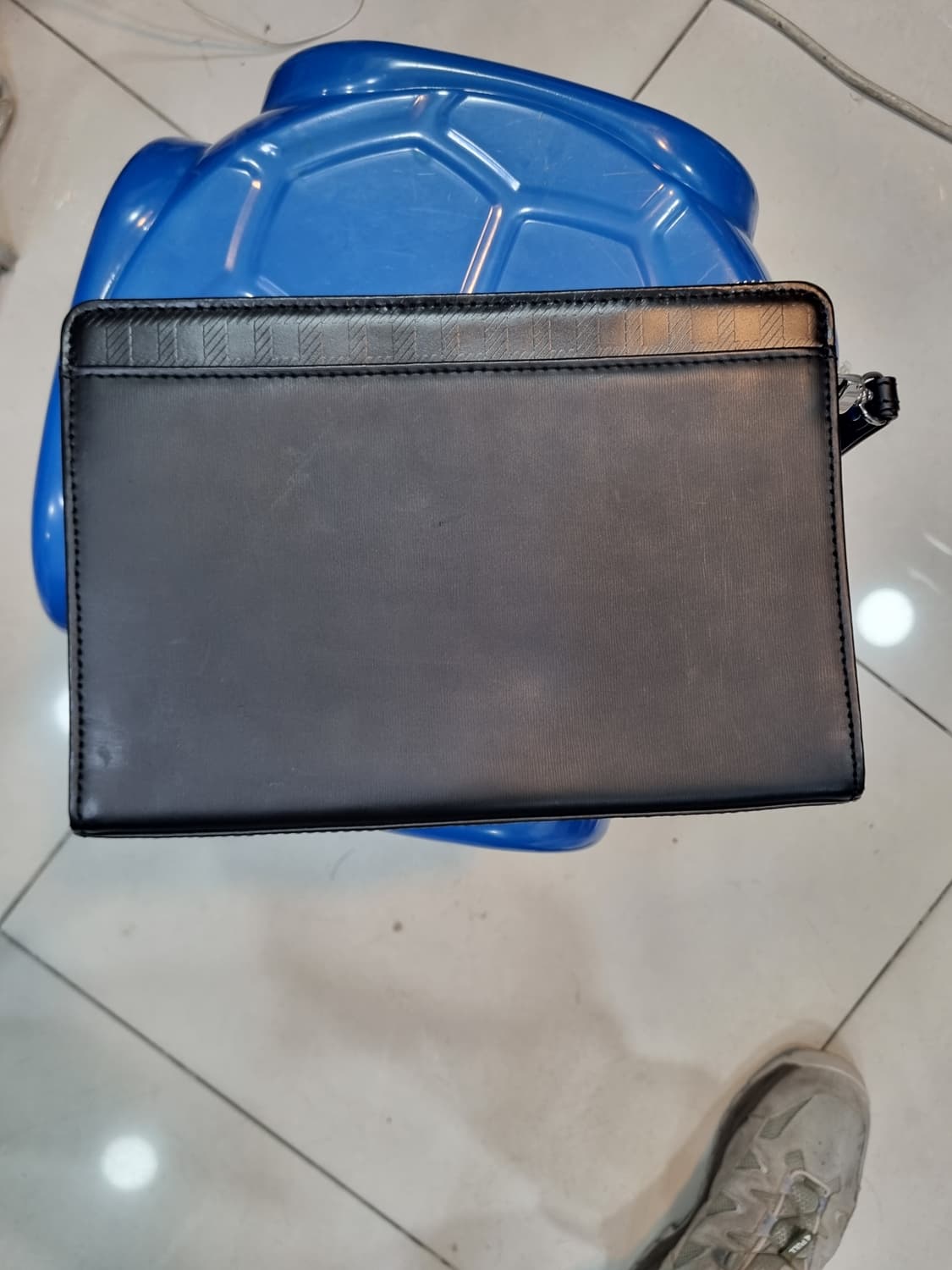 닥스 블랙 소가죽 DD로고 클러치백 상품이미지2