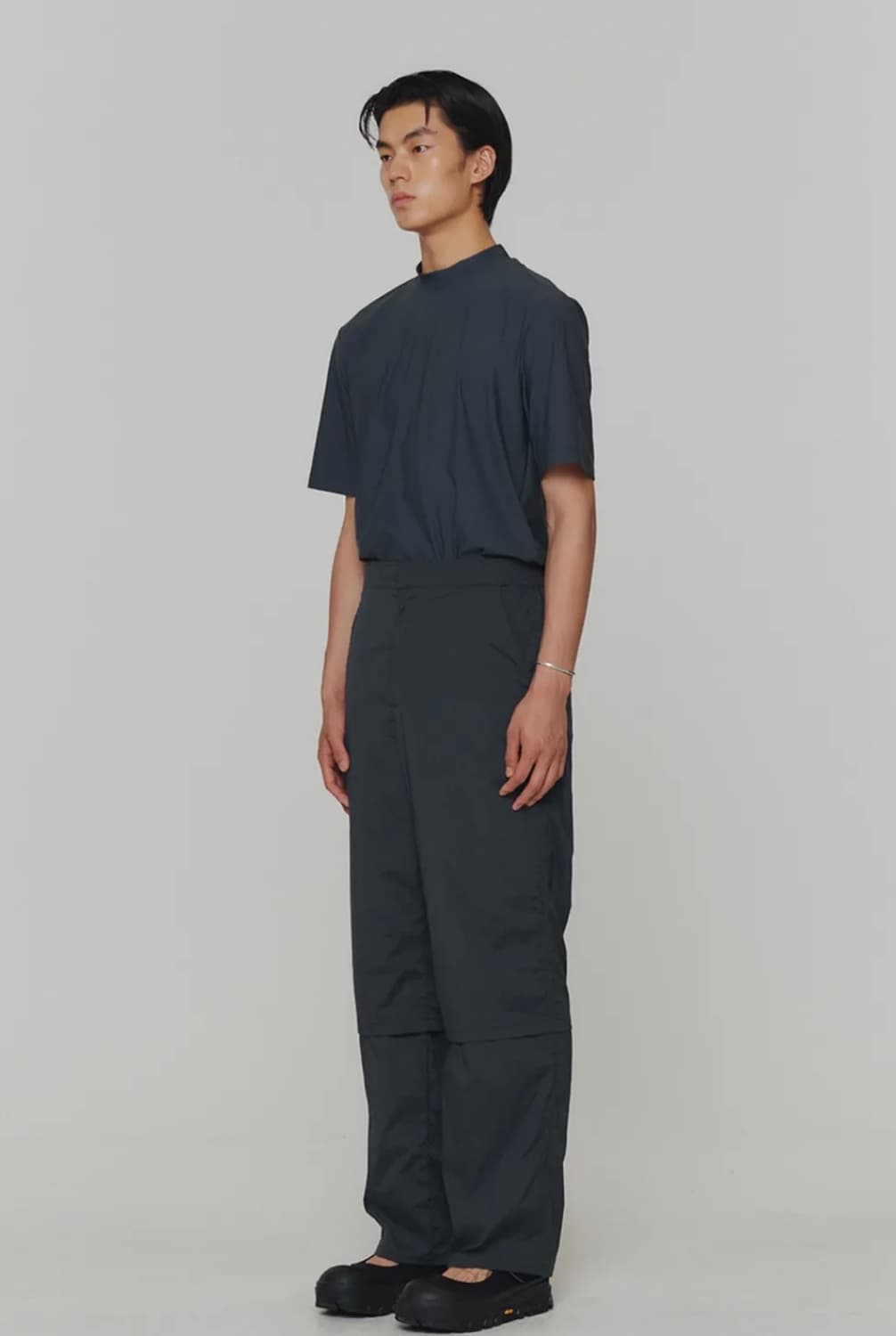 아모멘토 SHEER LAYERED PANTS (CHARCOAL) 상품이미지1