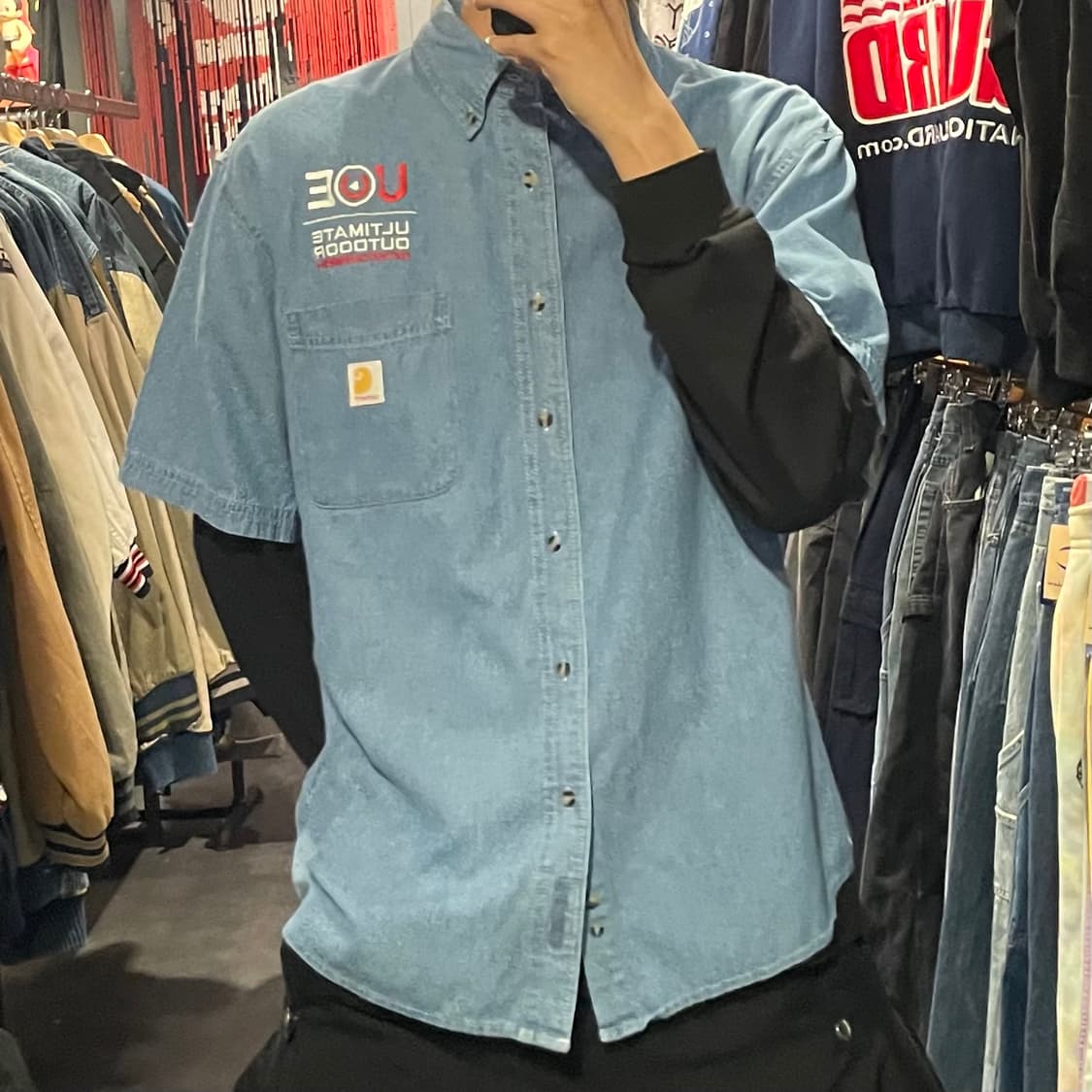 [IM] carhartt 칼하트 데님 반팔셔츠 상품이미지2