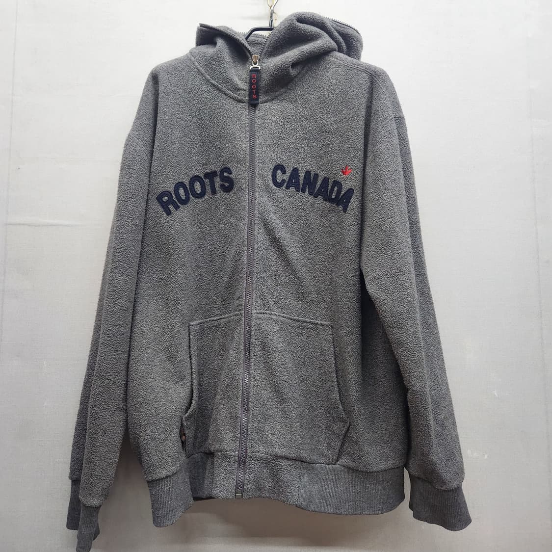 루츠 스펠아웃 로고 후리스 풀집업 후드집업 L(2XL) 상품이미지1