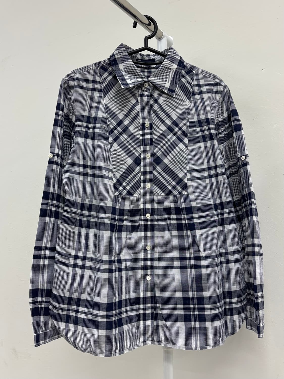 빈티지 블루 체크 셔츠 상품이미지5