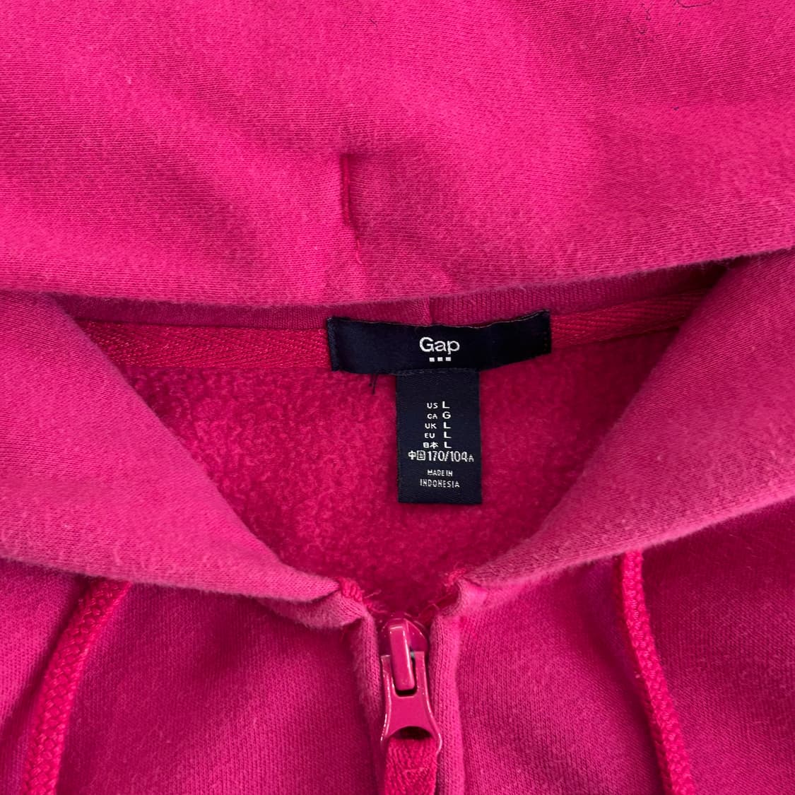 Gap 갭 핫핑크 기모 후드집업  상품이미지5