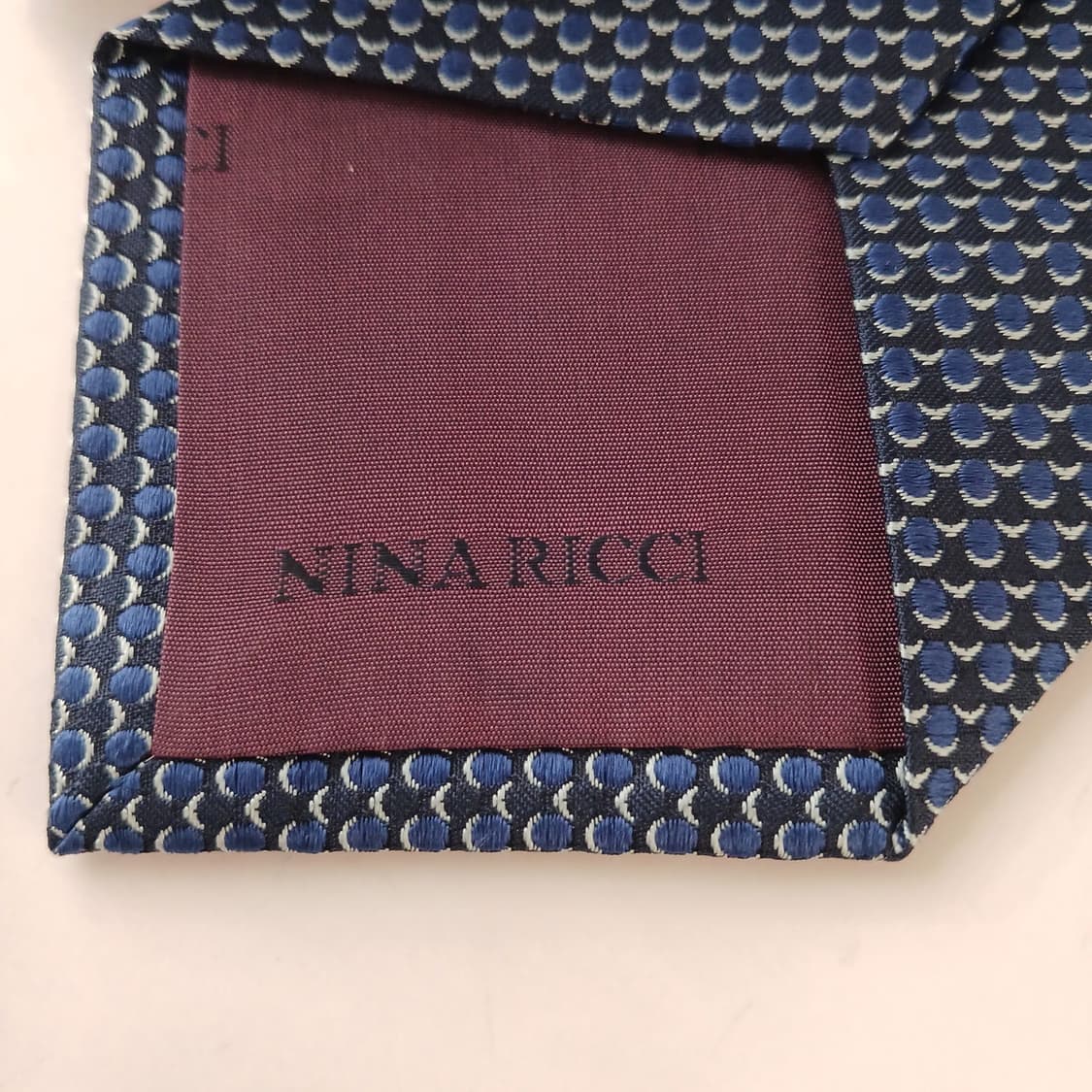 니나리치 실크 블루 패턴 넥타이 9.1cm A+등급 A19051
 상품이미지7