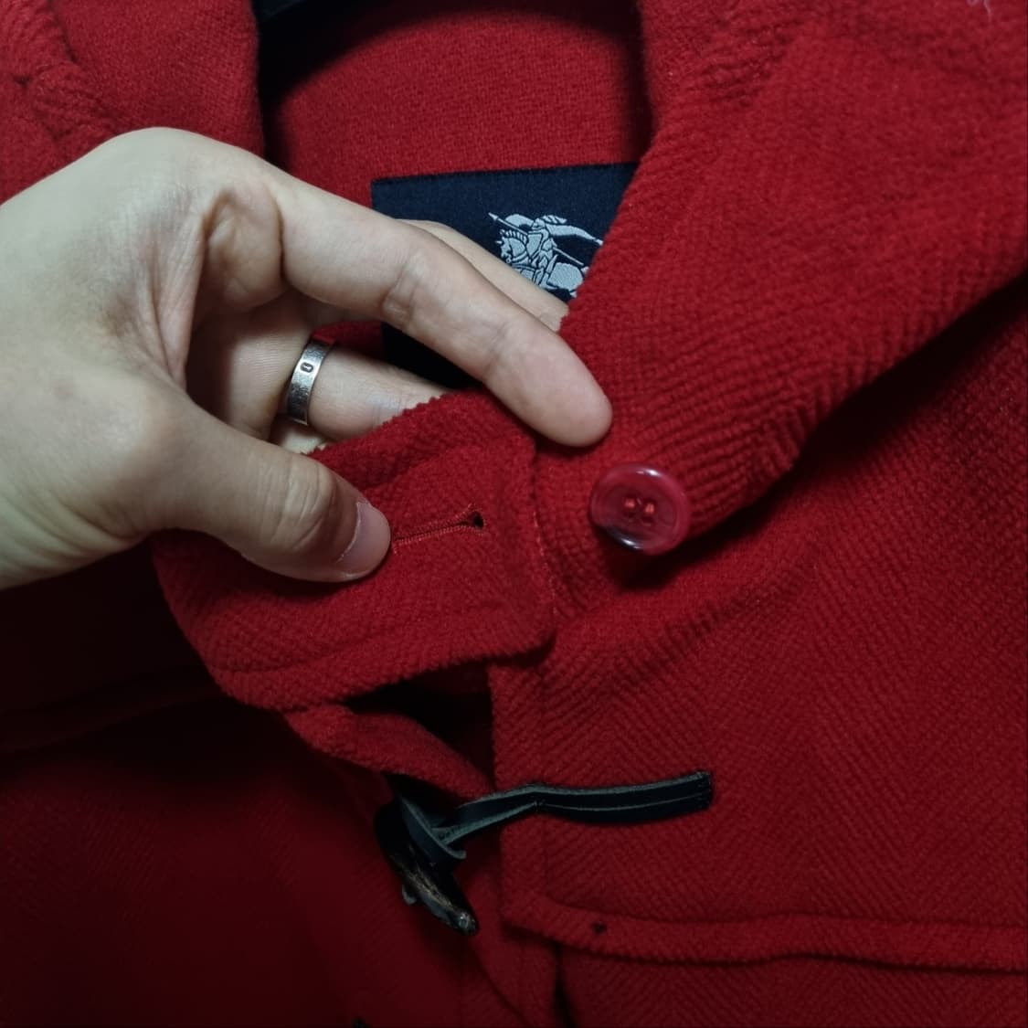 버버리 레드 더플 떡볶이 코트 상품이미지3