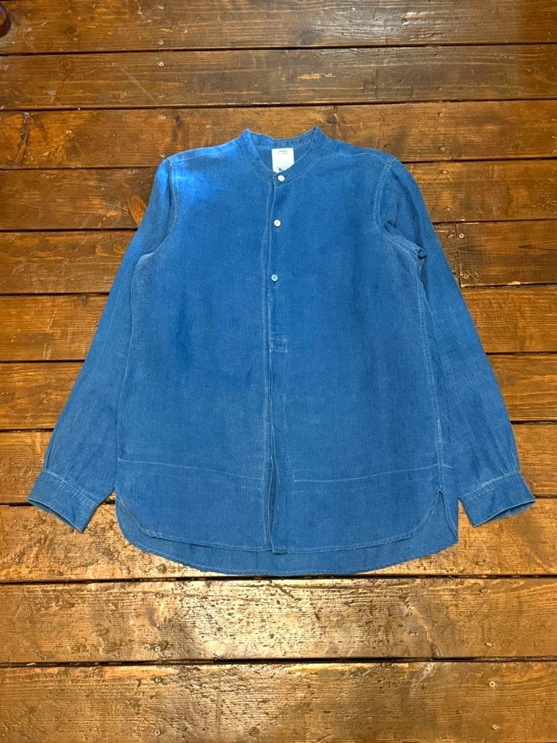 VISVIM 비즈빔 인디고 린넨 헨리넥 셔츠 상품이미지1
