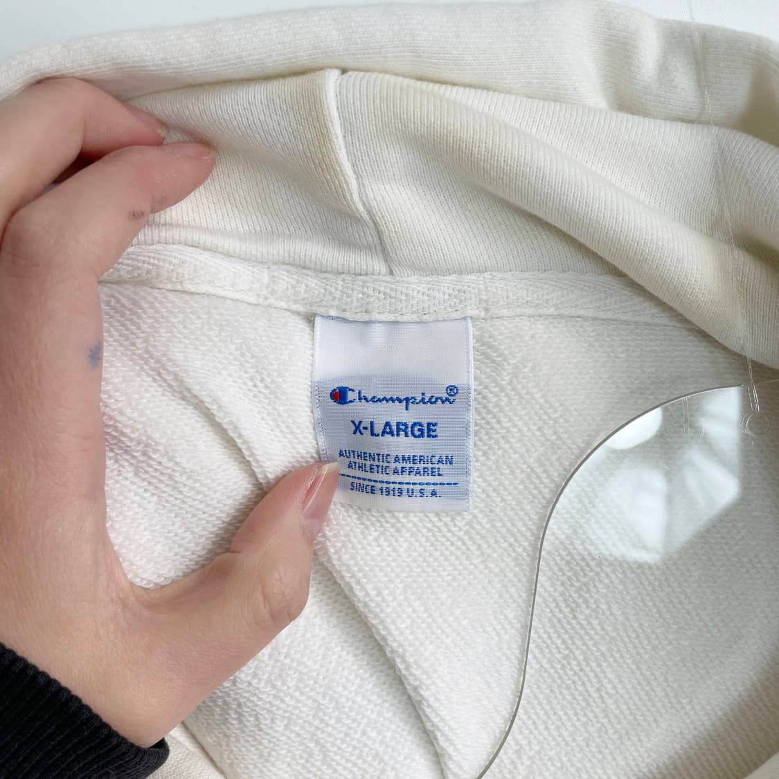 B1 챔피온 빅로고 부클패치 후드 105사이즈 상품이미지6