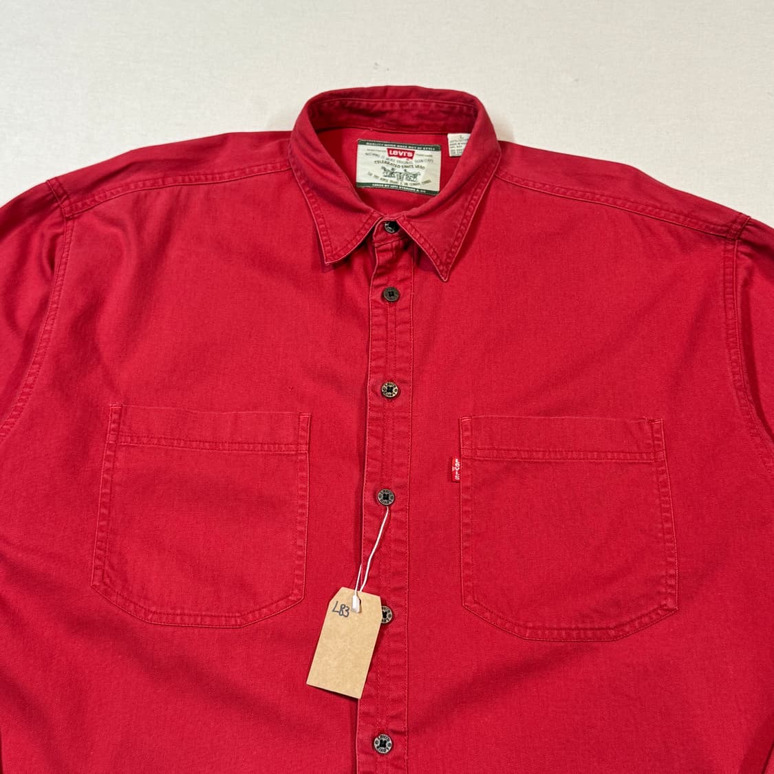 L) 리바이스 투포켓 워크 데님 셔츠 자켓 메탈 버튼 L83 상품이미지3