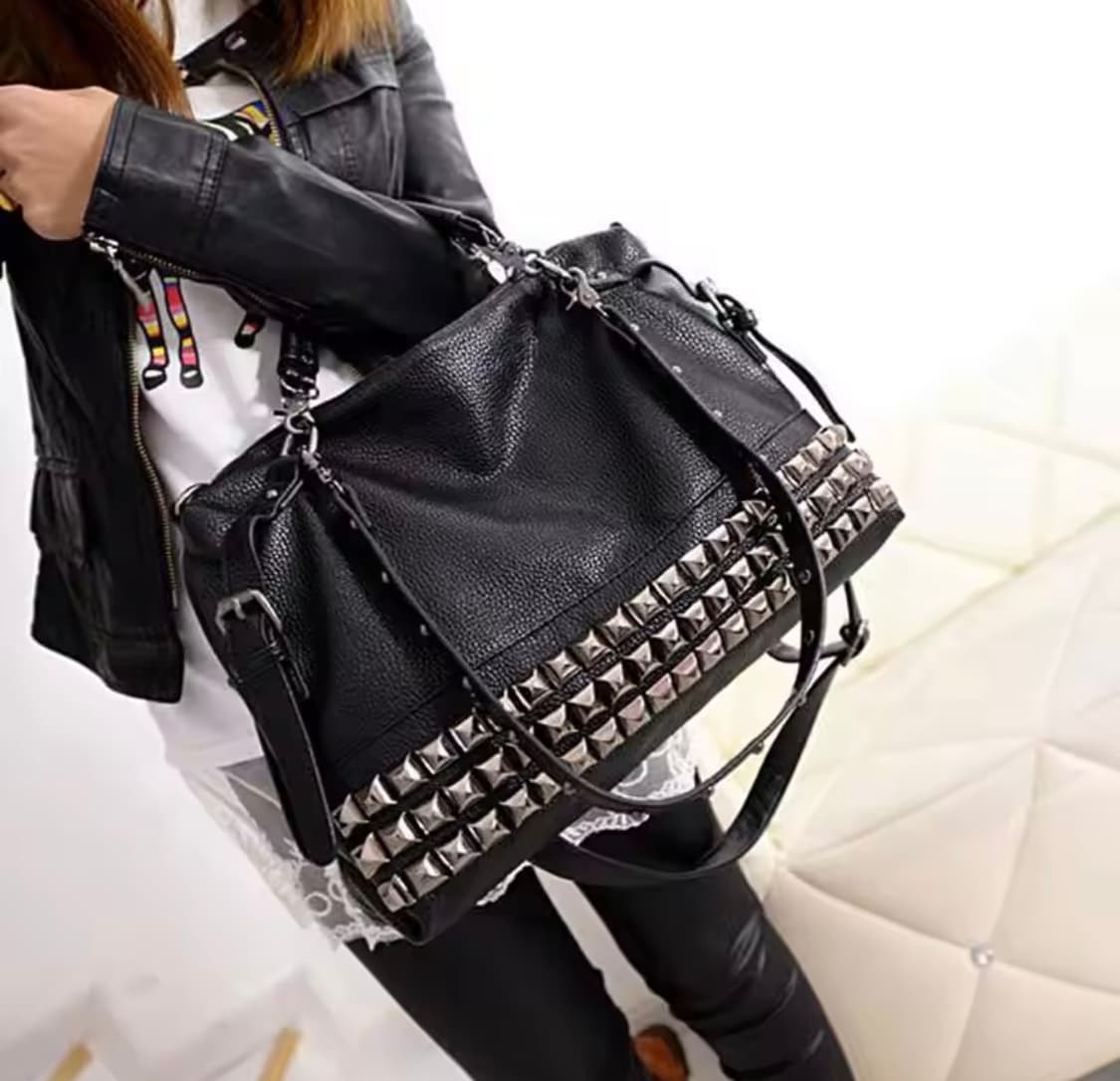 Punk Studded Hobo Bag 상품이미지1