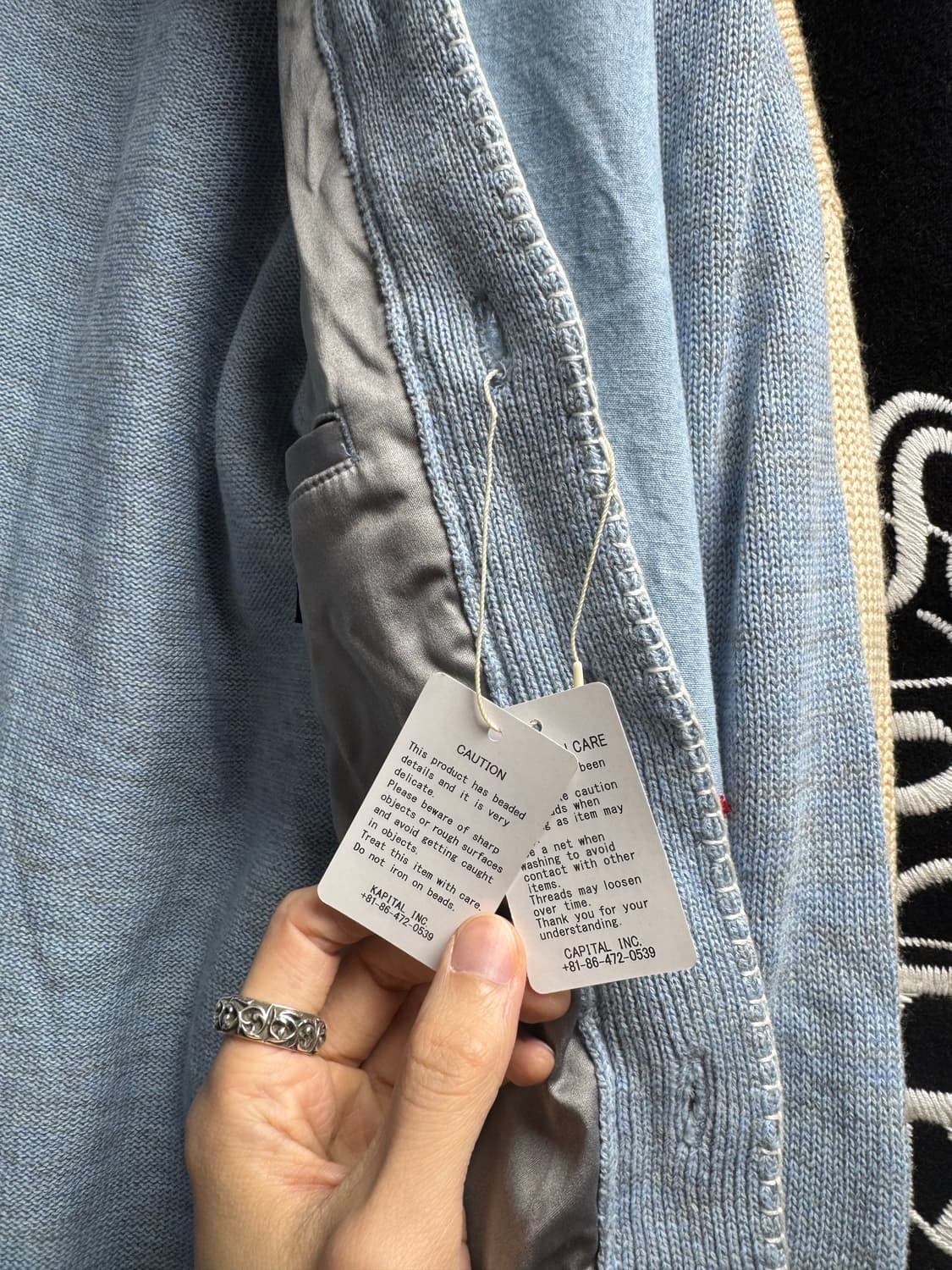 [1 사이즈] 캐피탈 샴브레이 니트 가디건 상품이미지5