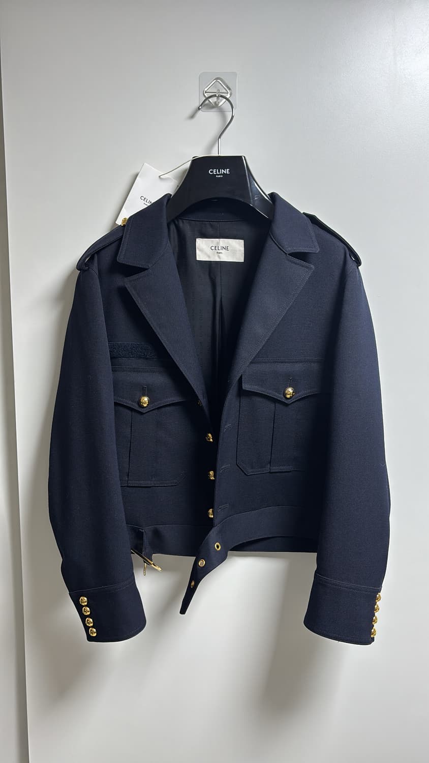 셀린느 에디슬리먼 SAHARIENNE 자켓 다이애그 널 울 네이비 상품이미지2