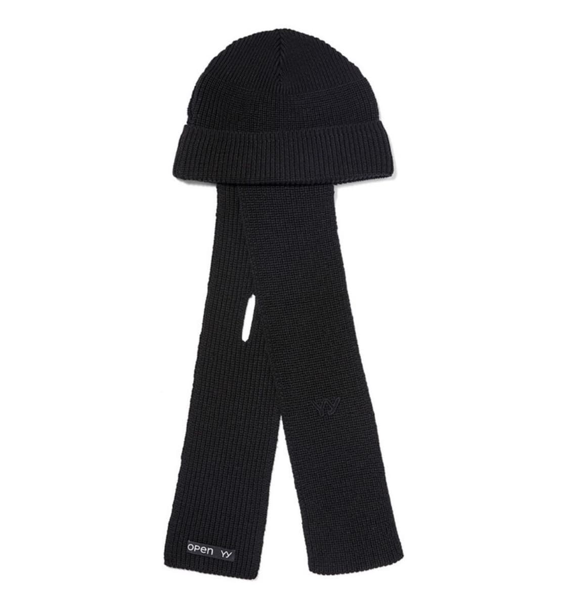 오픈와이와이 스카프 비니 블랙(나나 착용) 상품이미지3