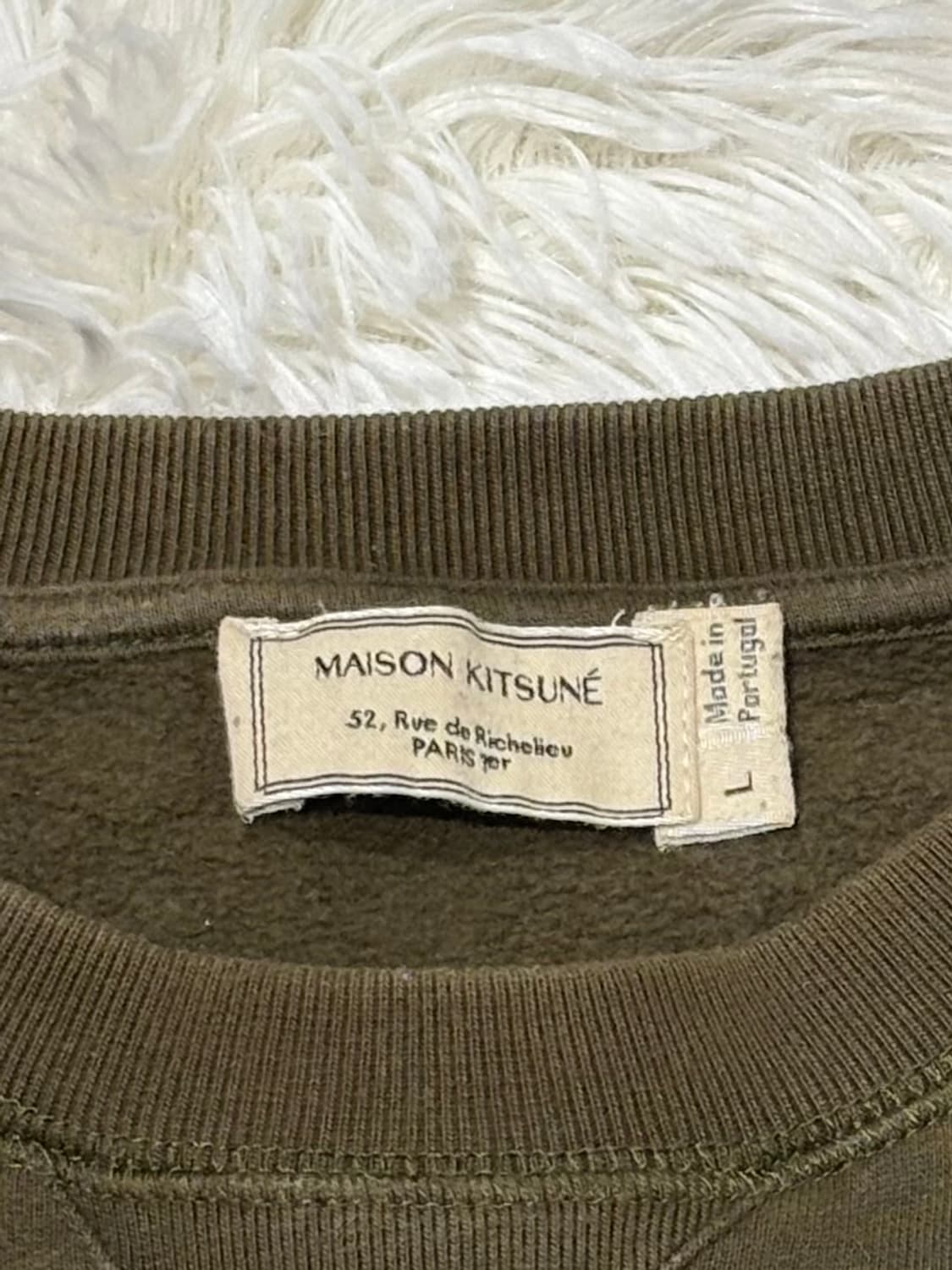 메종키츠네 파리 카키 맨투맨 상품이미지6
