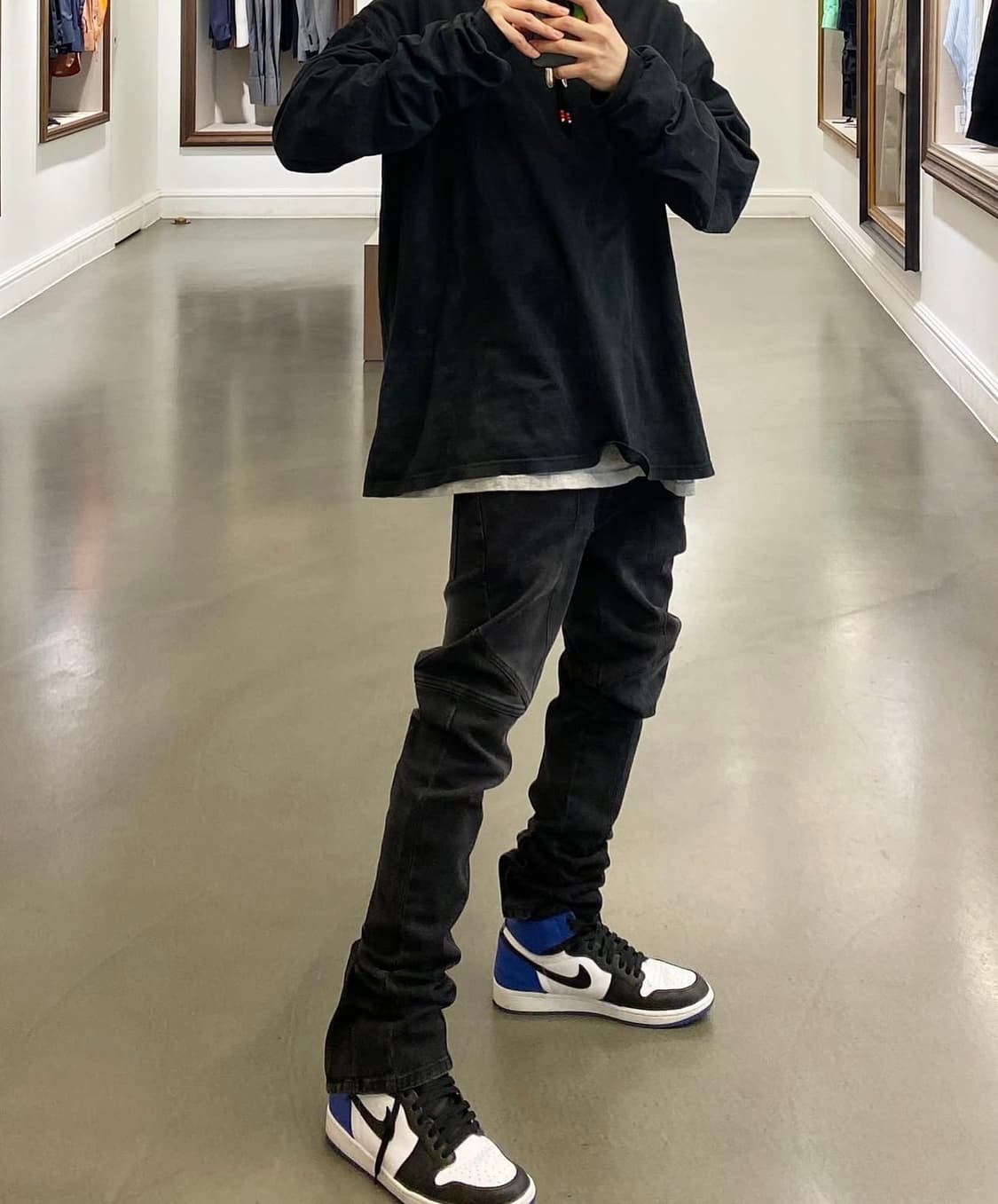 [46] 우영미 흑청 바이커 진 20SS 상품이미지1