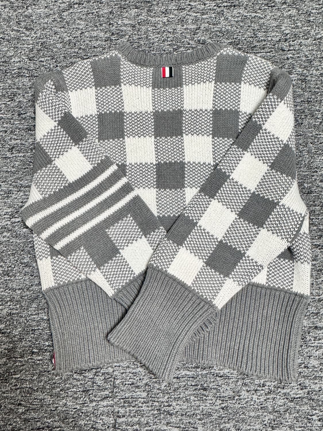 톰브라운 4-BAR 깅엄체크니트 4사이즈 상품이미지2