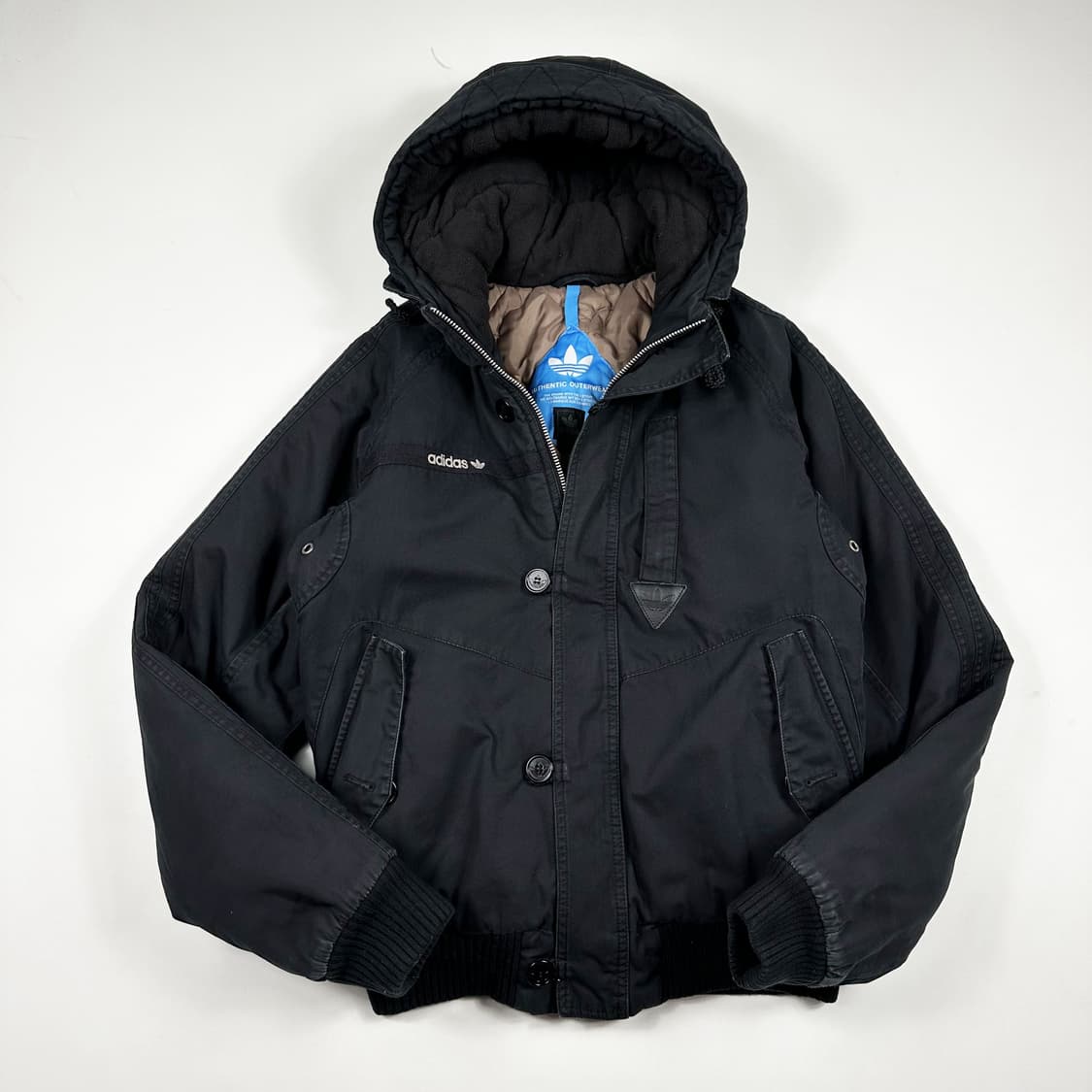 아디다스 구형 누빔 후디 숏점퍼 M 상품이미지1