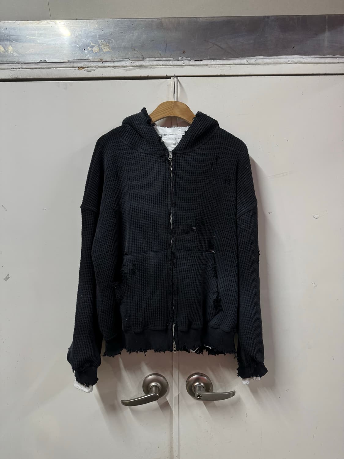 빈티지 와플 후드집업 상품이미지3