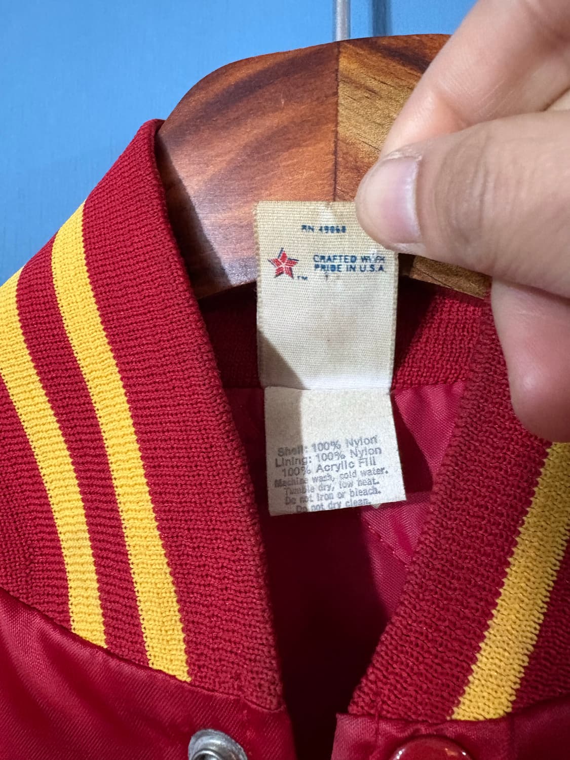 80-90‘s USMC Soffee varsity Jacket. 상품이미지3