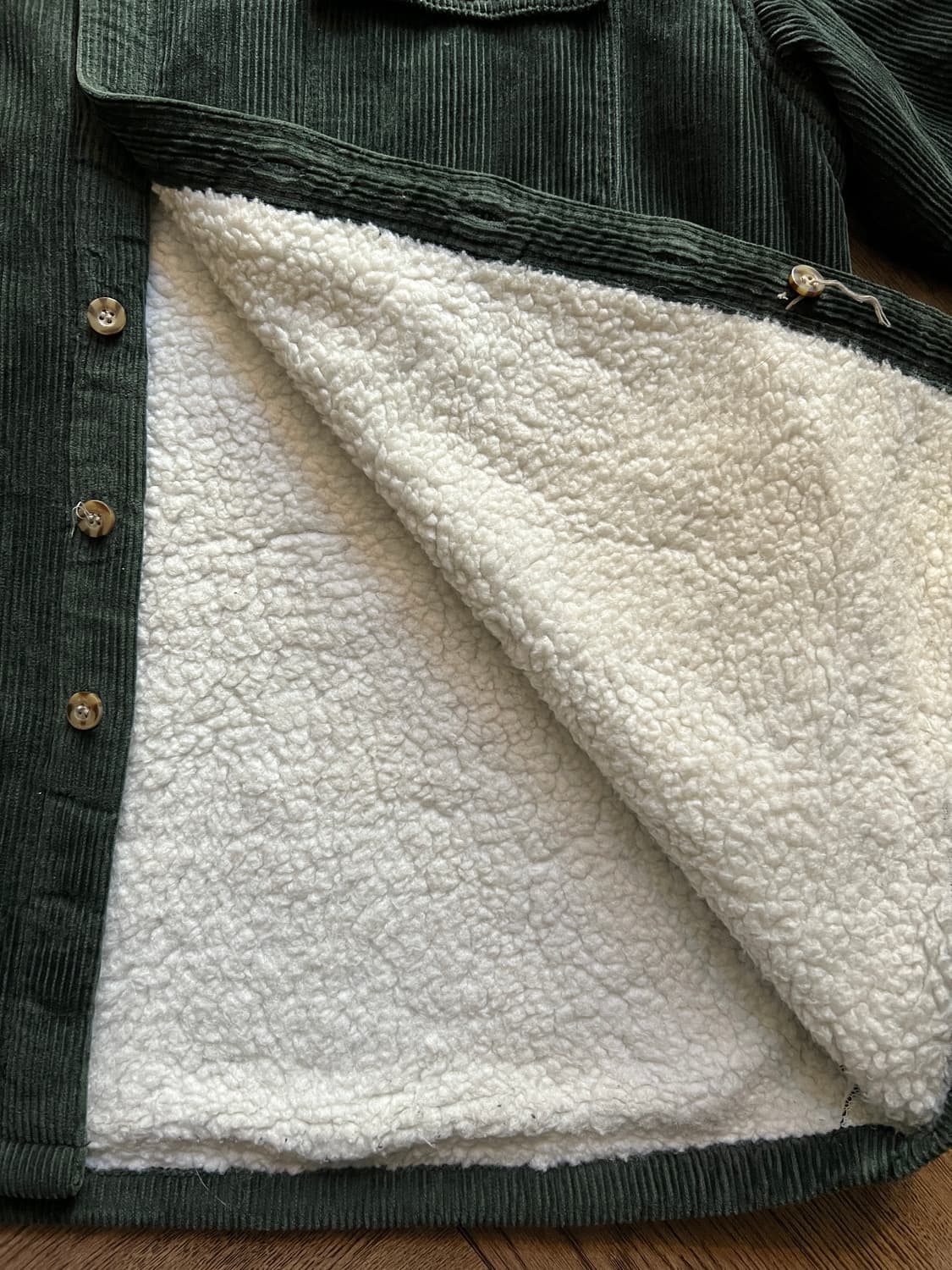 [L]USA 빈티지 쉐르파 라이닝 코듀로이 셔츠 자켓 상품이미지5