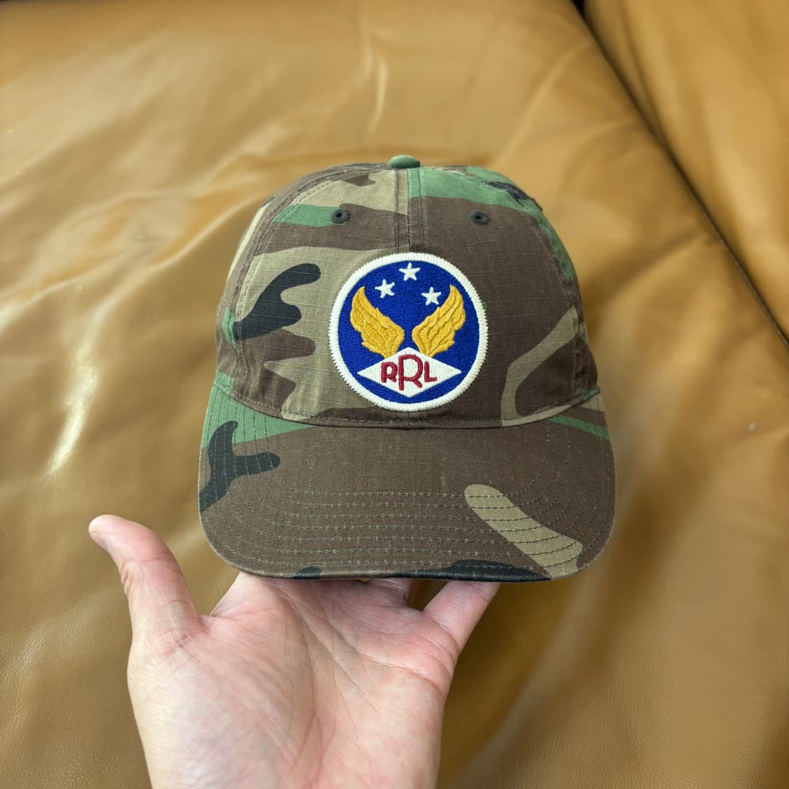 RRL 더블알엘 랄프로렌 폴로 카모 6패널 윙로고 볼캡 모자 (Camo) 상품이미지2