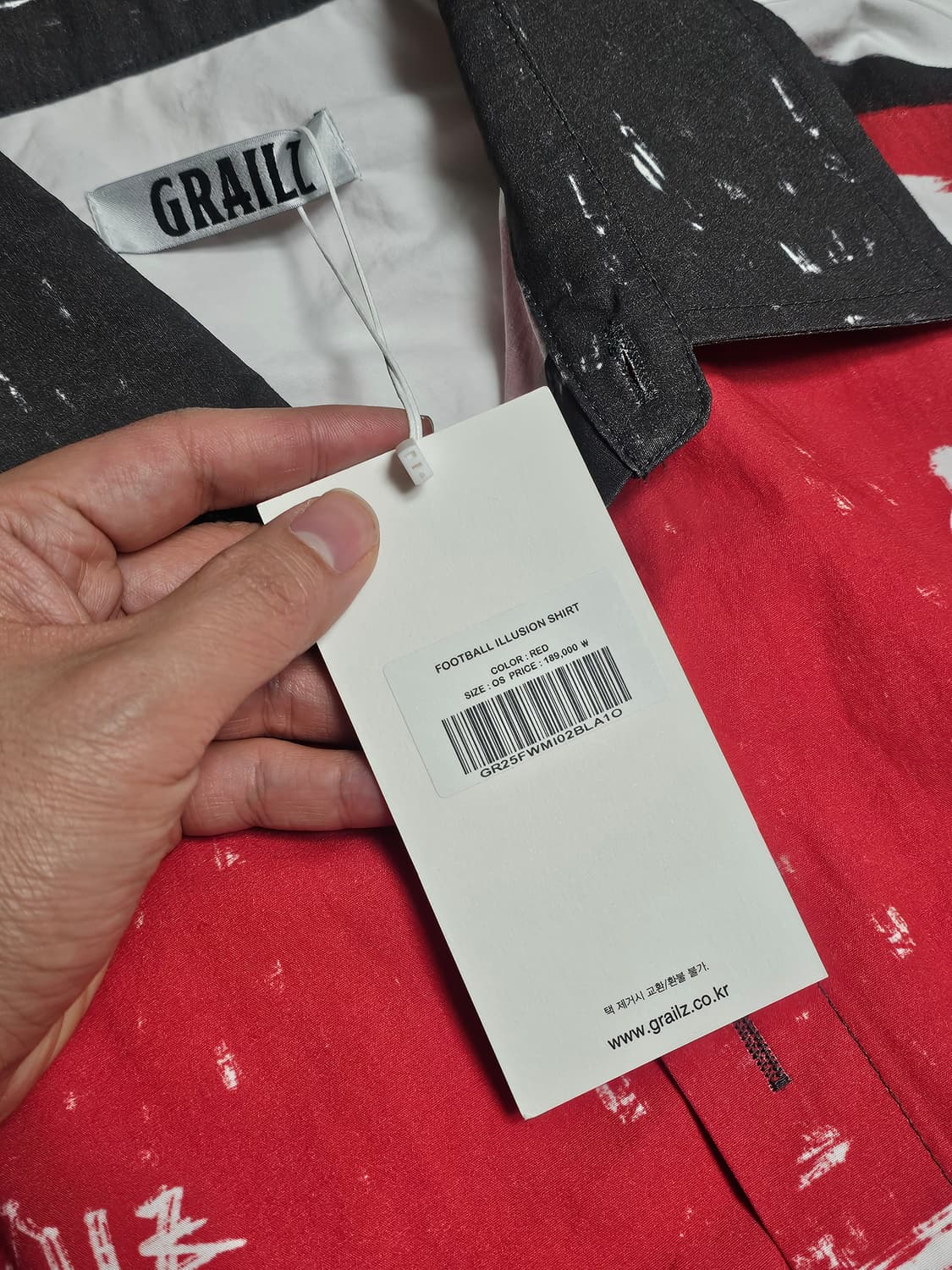 [OS] GRAILZ FOOTBALL ILLUSION SHIRT RED 상품이미지6