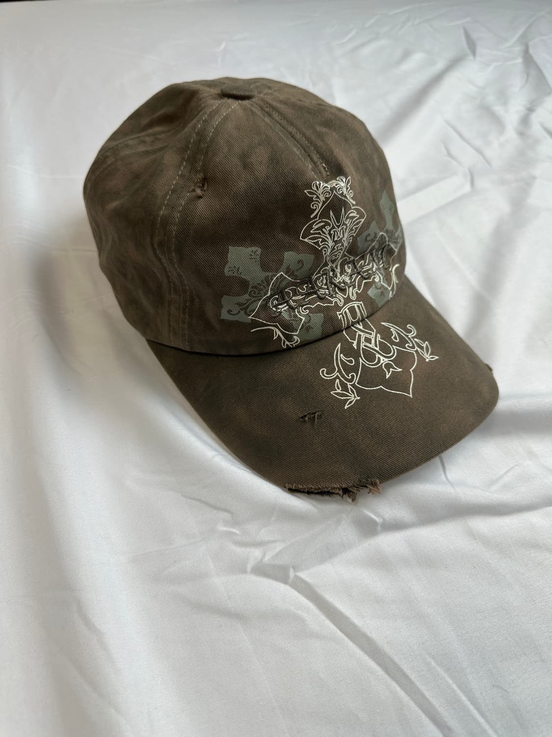 아캄 데미지 볼캡 카키 상품이미지7