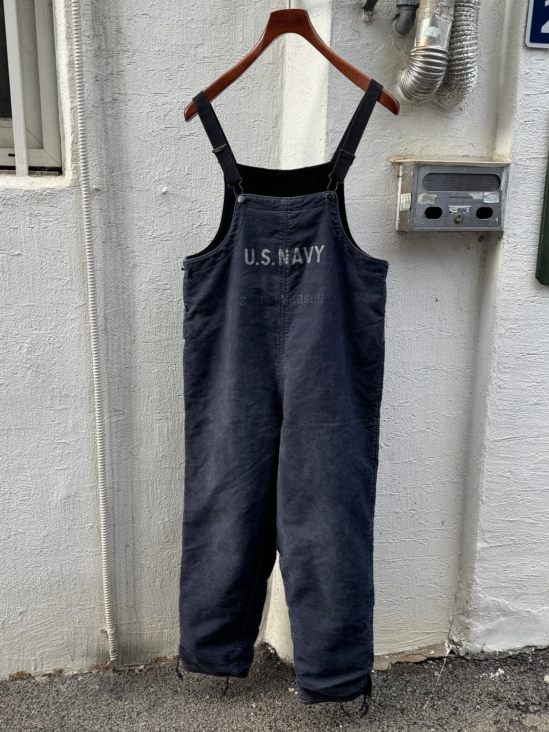 레어) 40s 대전용 미해군 스텐실 오버롤 (라지) 상품이미지1