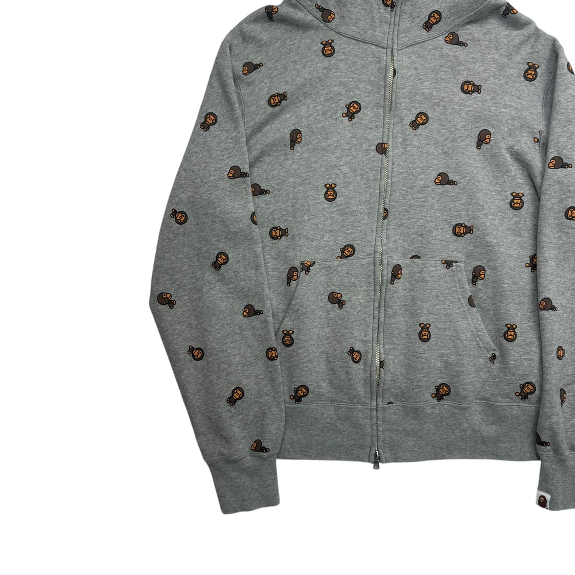 베이프 베이비 마일로 모노그램 풀 오버 후드집업 L 상품이미지3