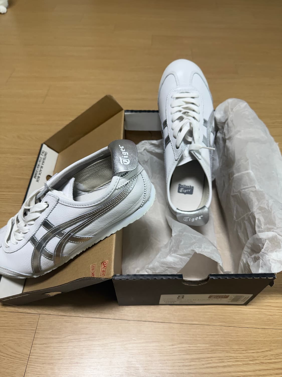 오니츠카타이거 화이트 실버(d508k-0193) 스니커즈(260) 새상품 상품이미지9