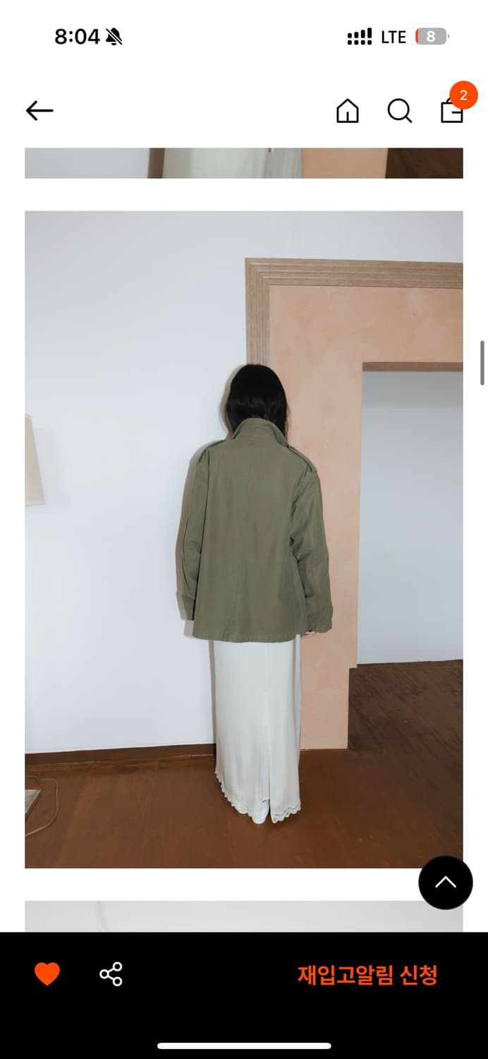 새상품) Monoha 모노하 밀리터리 자켓 (카키) 상품이미지3