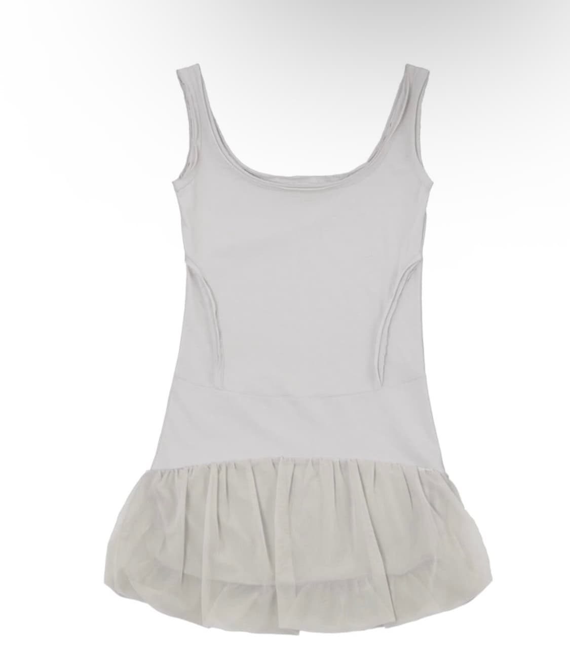 오호스 OJOS Double Layered Dress Beige 상품이미지1