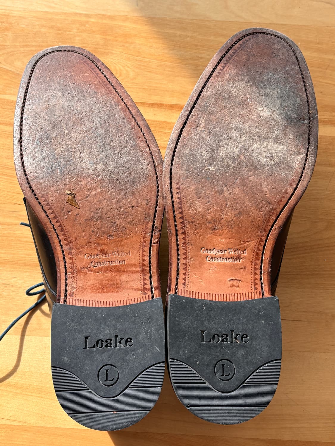 미니멀 플레인 더비, 빈티지 Loake 로크 Drake UK9/280 상품이미지5