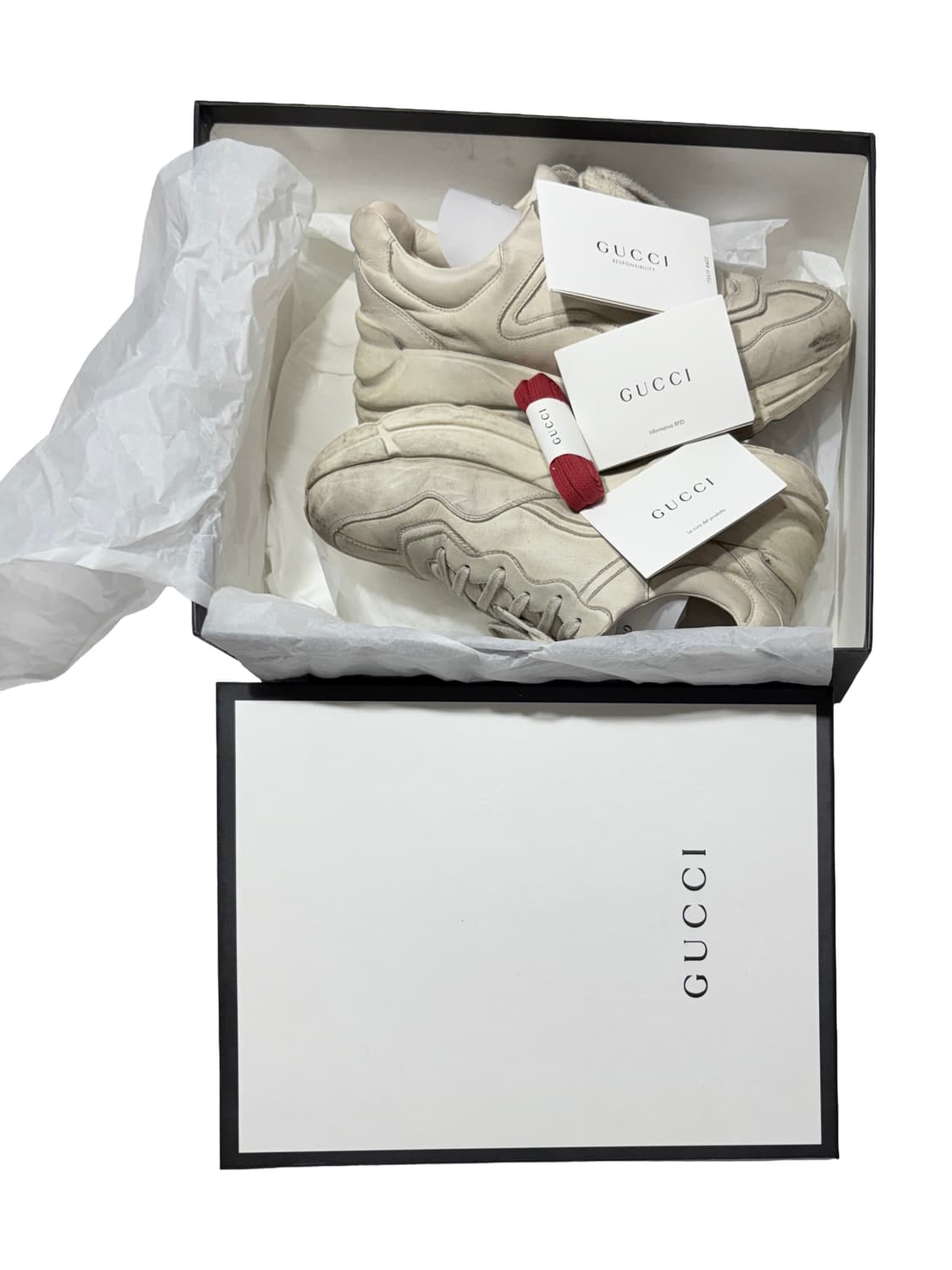 구찌 라이톤 더티 스니커즈 아이보리 GUCCI RHYTON DIRTY 상품이미지2