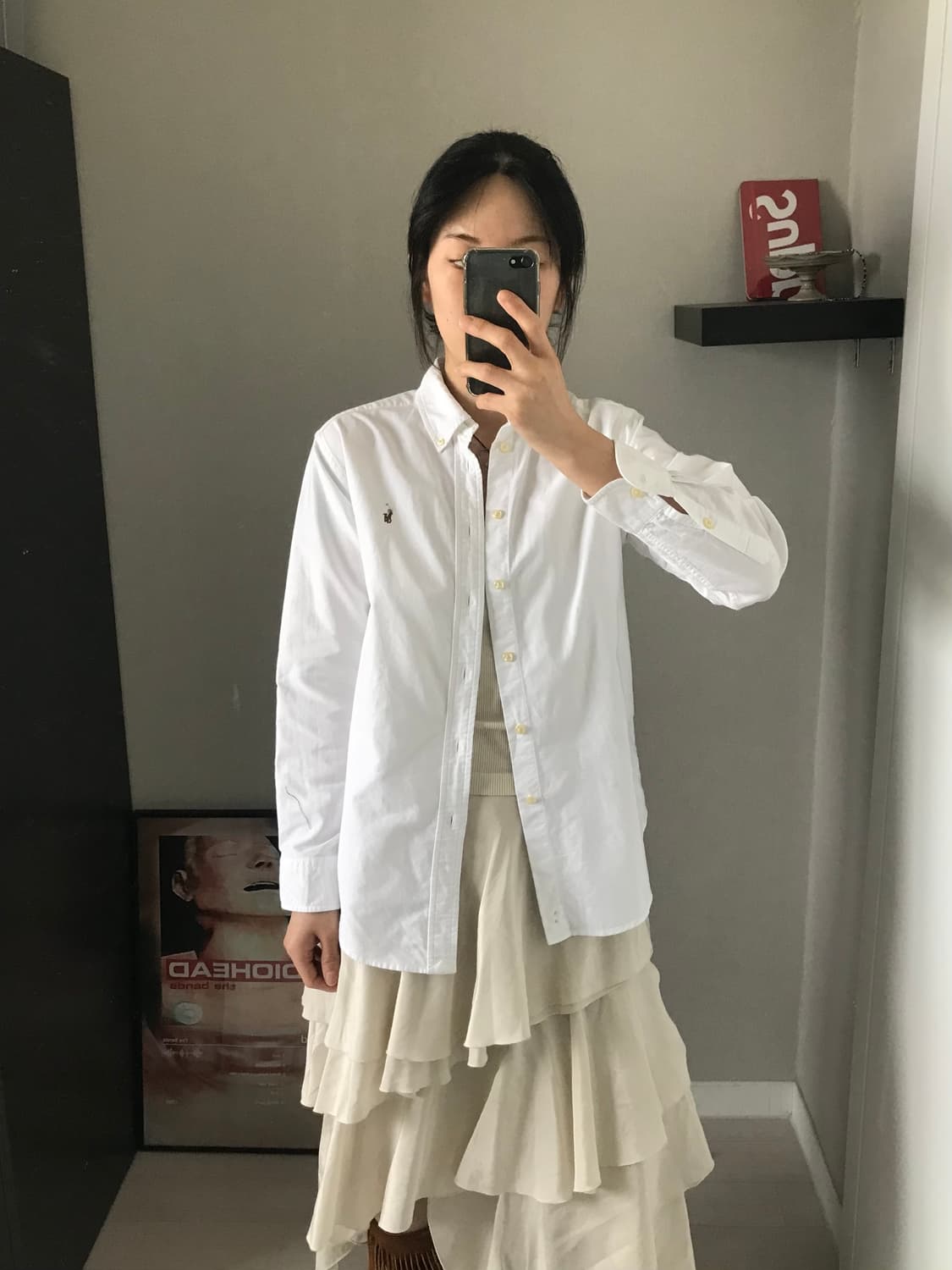 폴로 랄프로렌 포니 로고 화이트 셔츠 상품이미지2