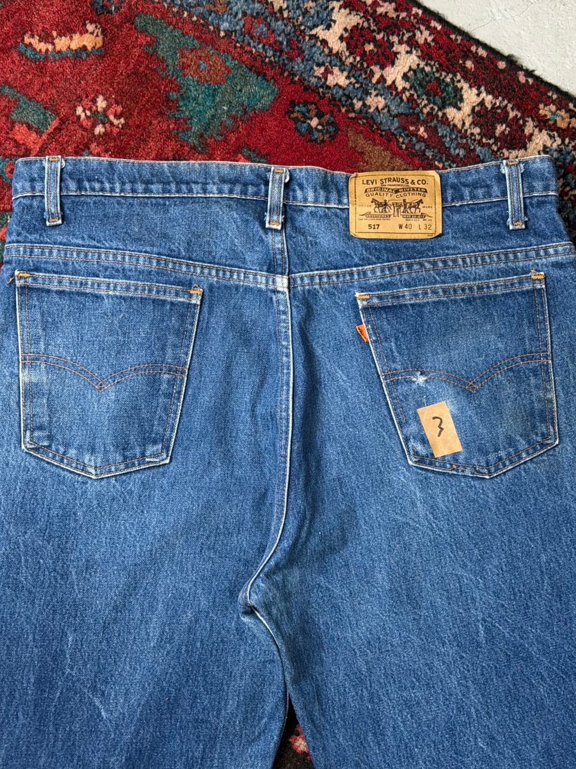 90's USA Made 빈티지 리바이스 517 오렌지탭 부츠컷 상품이미지6