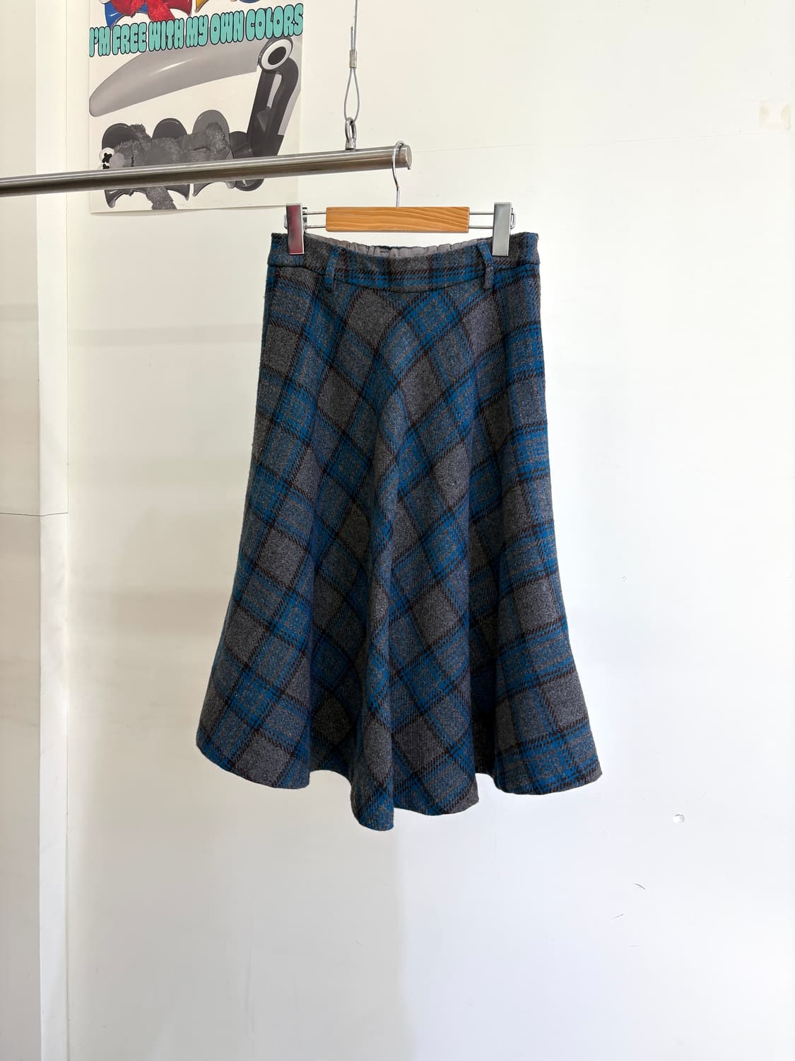 INDEX 롱 체크 스커트 상품이미지1