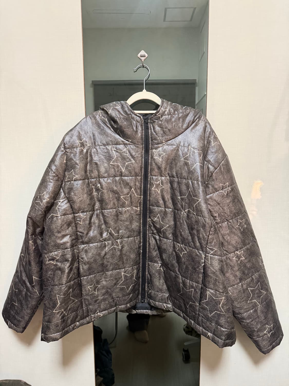 Y2K/갸루st 별 패턴 패딩 상품이미지1