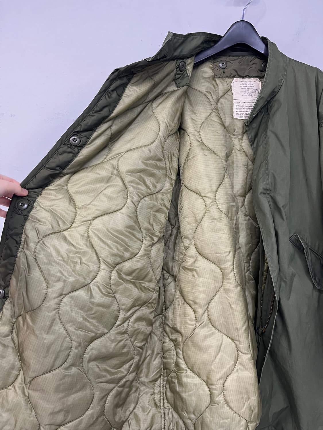 70’s M65 오리지널 피쉬테일 밀리터리 개파카 상품이미지6