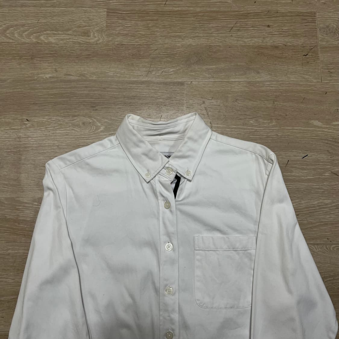 톰브라운 여성 라운드햄 버튼다운 롱 긴팔셔츠 [화이트] 66(M/95) 상품이미지2