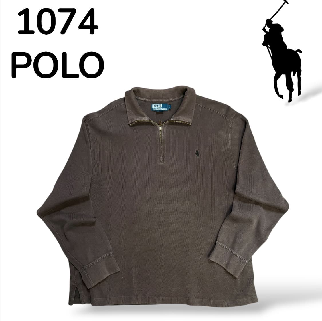 폴로 버건디 반집업 카라 롱슬리브 L 상품이미지2