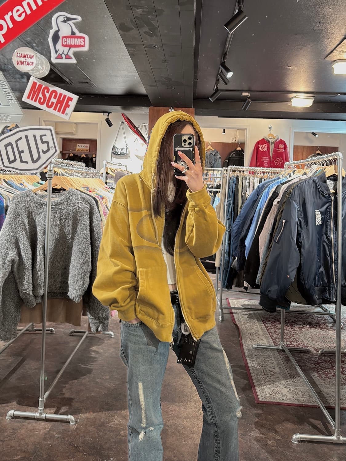 크리틱 웜홀 로고 빈티지 후드집업 M 상품이미지7